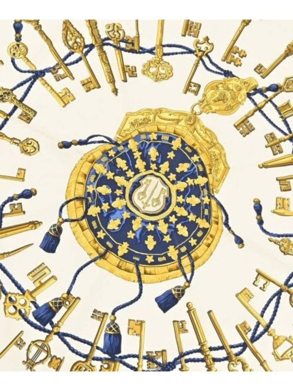 Hermes Bandana Scarf White